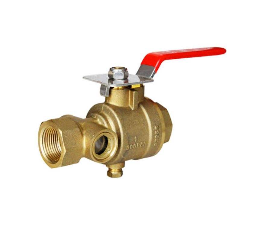 Factory Price Brass and Stainless Steel 1″ Thread Test and Drain Ball Valve