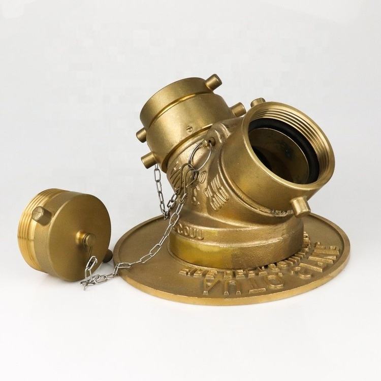 Firefighting Brass Integral Connection Clapper Y Water Divider