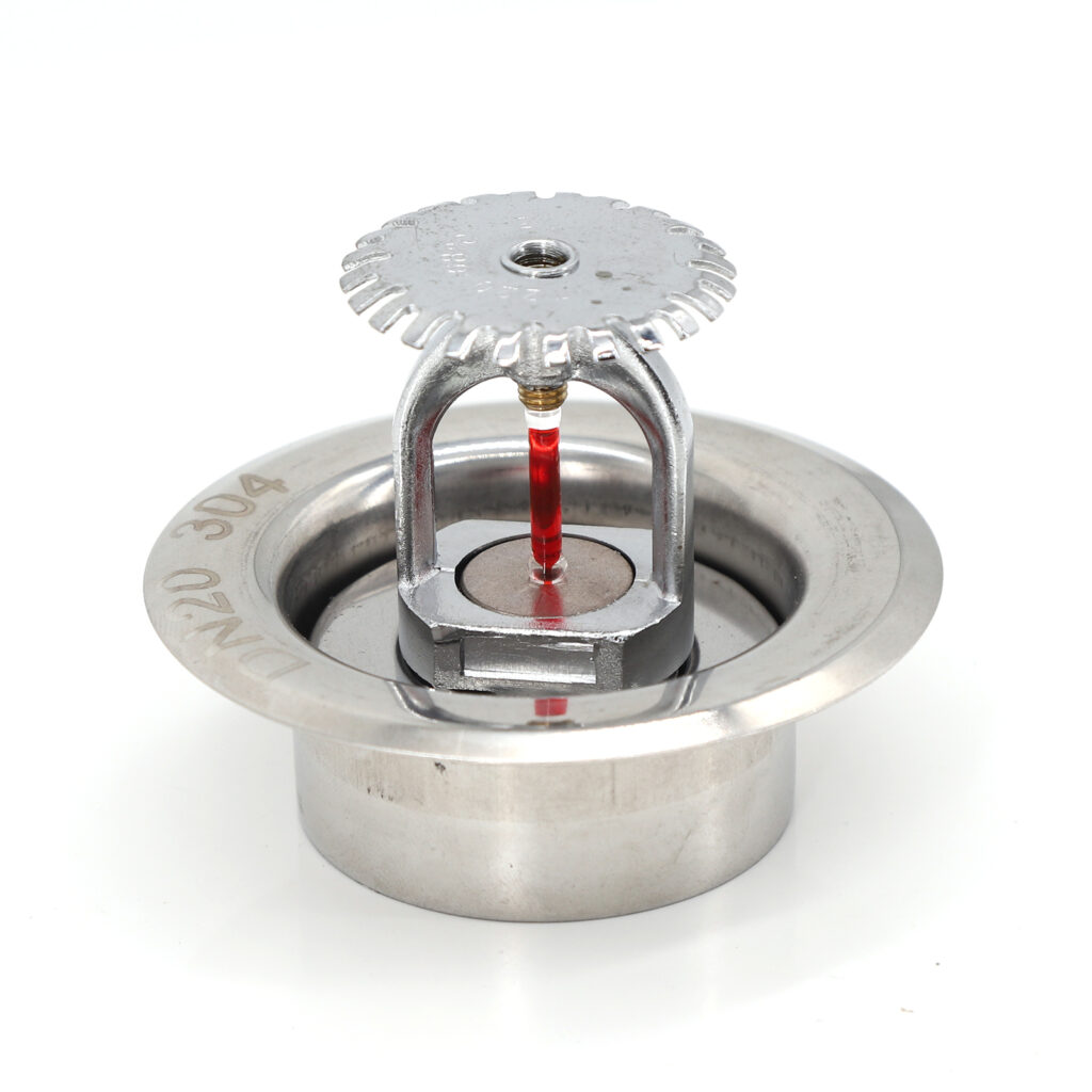 Stainless Steel Recessed Pendent Fire Sprinkler Head with Escutcheon