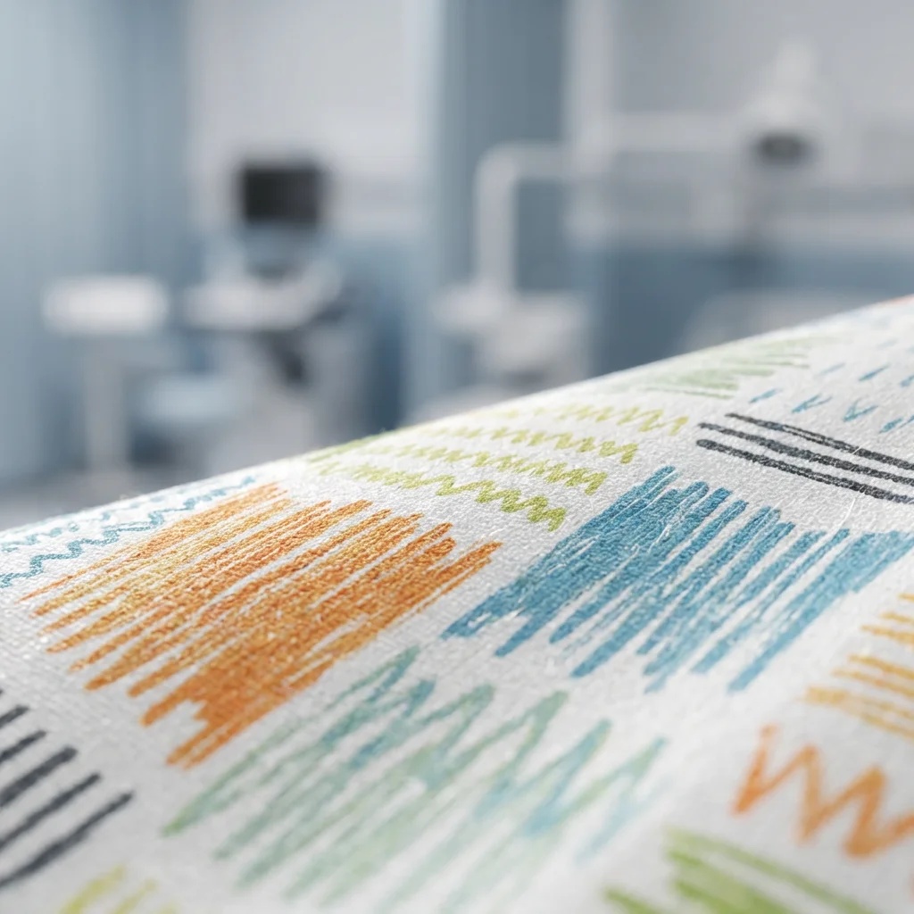Playful Line Art & Hatching Pattern Hospital Privacy Curtain