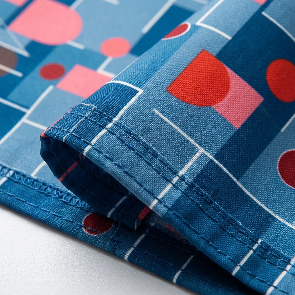 Bauhaus Geometric Mosaic Hospital Privacy Curtain