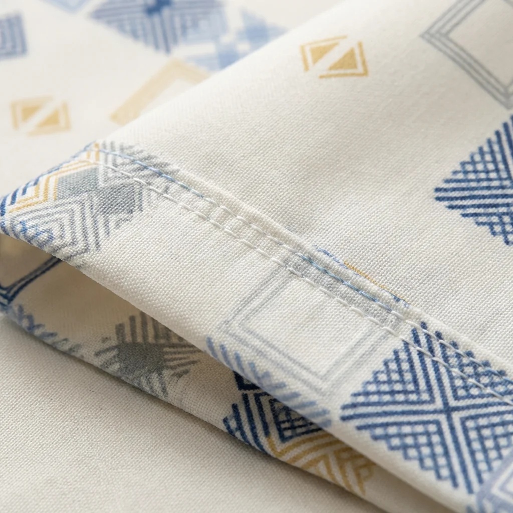 Nordic Geometric Mosaic Hospital Privacy Curtain