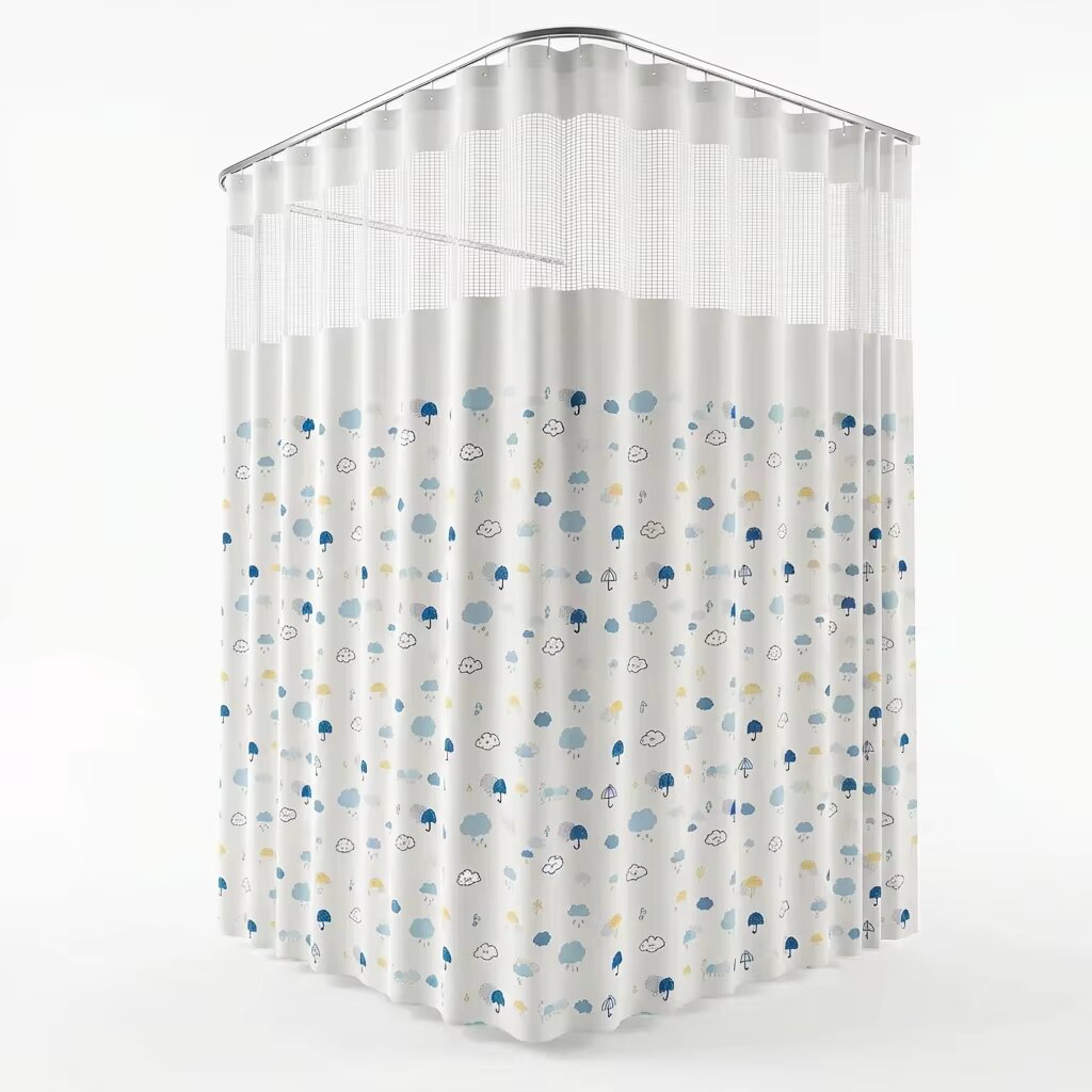 Pediatric Hospital Privacy Curtain with Umbrella Print