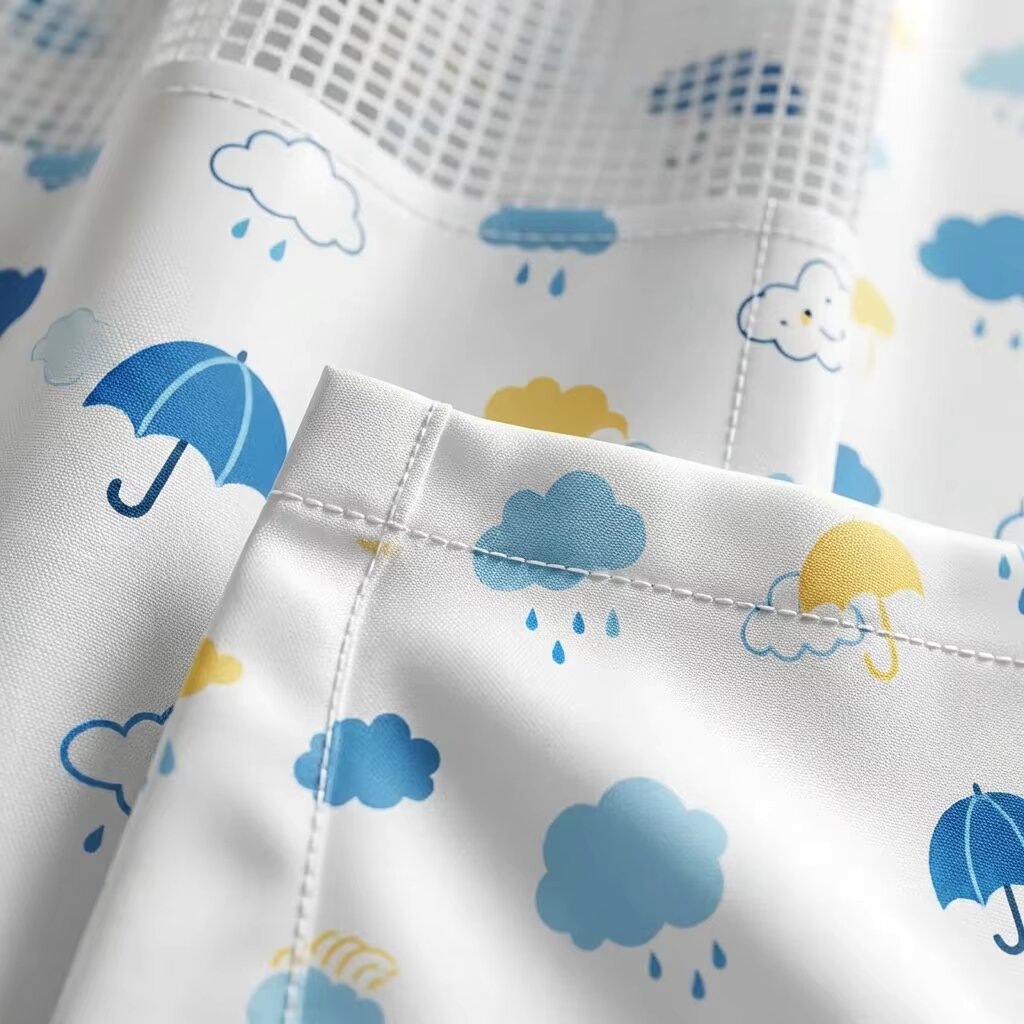 Pediatric Hospital Privacy Curtain with Umbrella Print