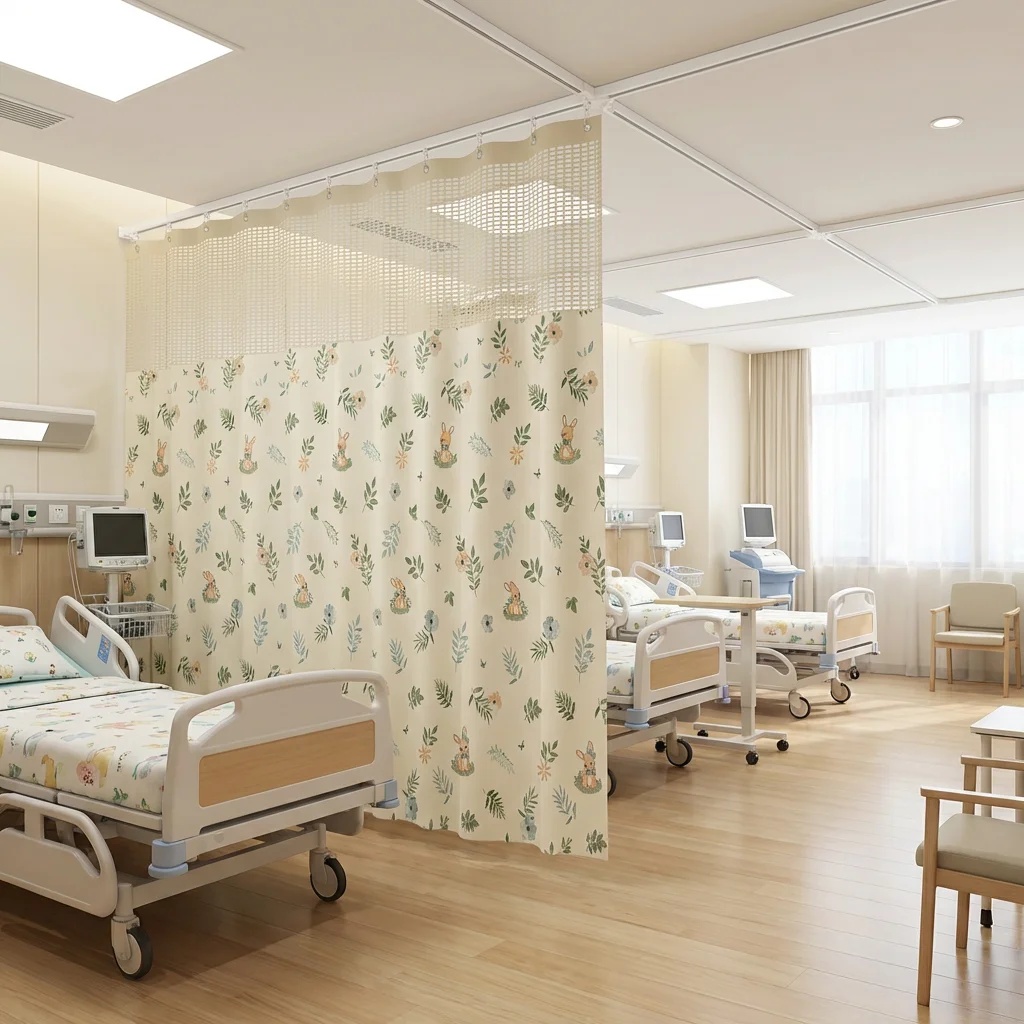 Flame-Retardant Antimicrobial Medical Divider Curtain