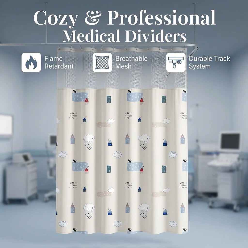 Flame-Retardant Medical Partition Curtain for Pediatric Care