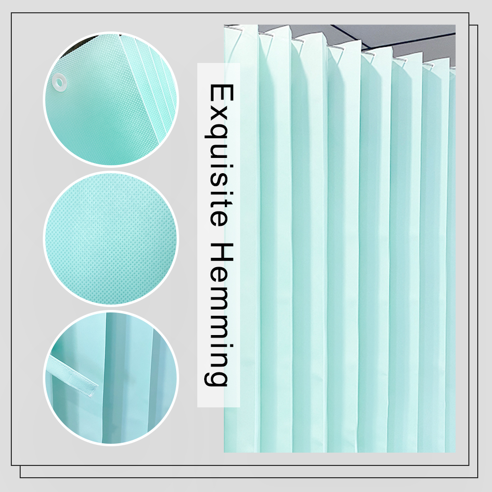 Flame Retardant Disposable Hospital Curtains with Mesh Top