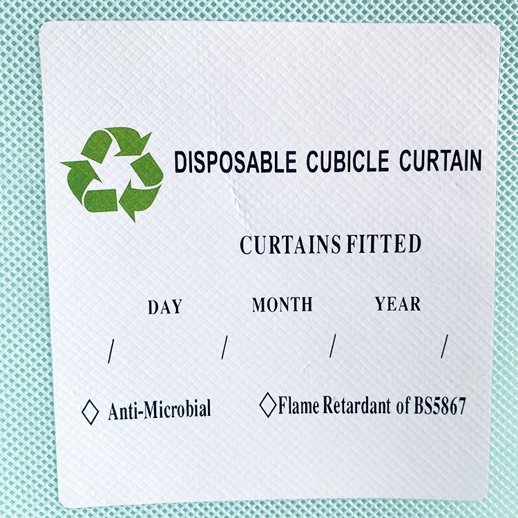 Flame Retardant Disposable Hospital Curtains with Mesh Top
