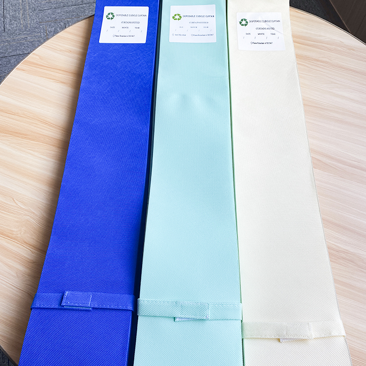 Flame Retardant Disposable Hospital Curtains with Mesh Top