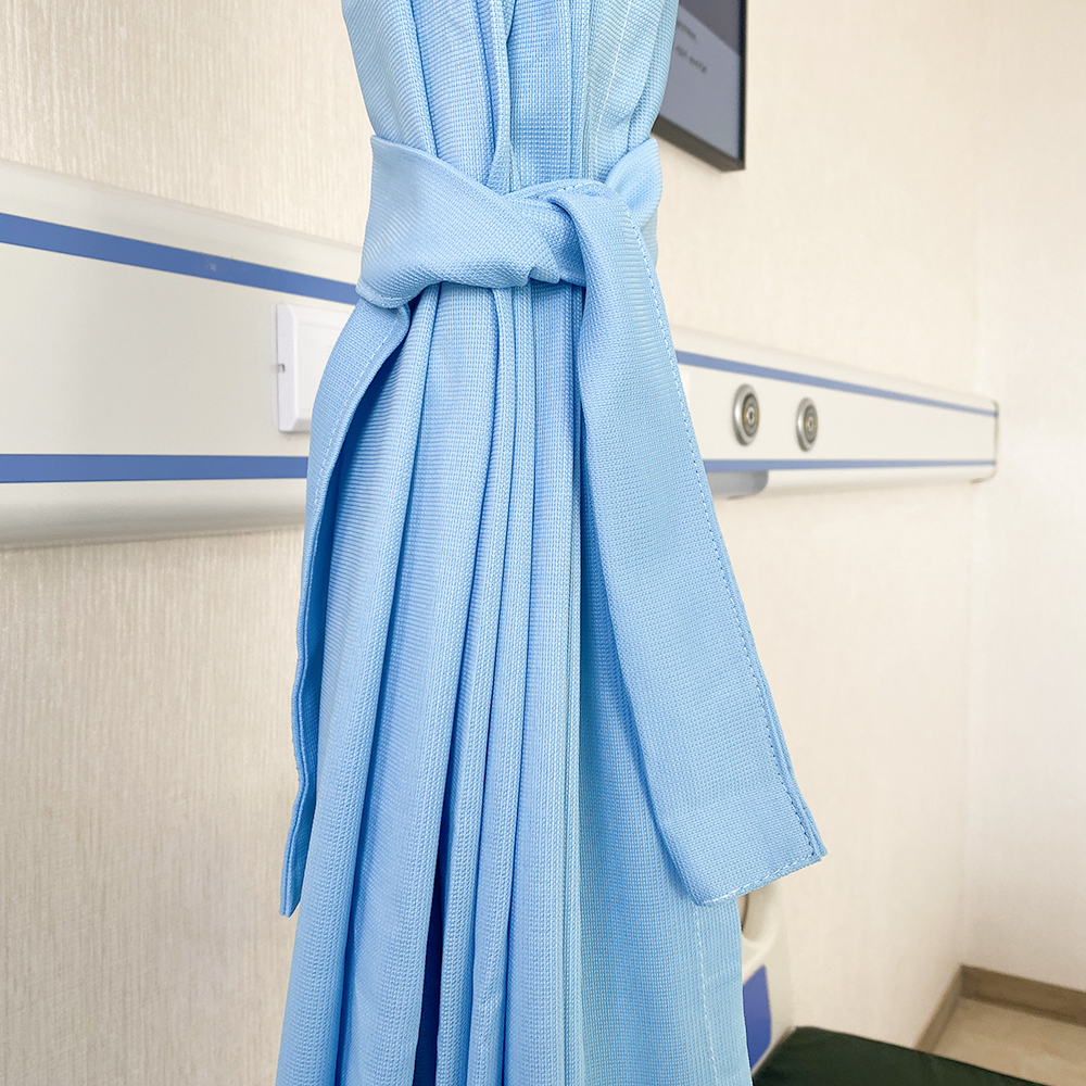 Solid Blue Hospital Ward Cubicle Curtains