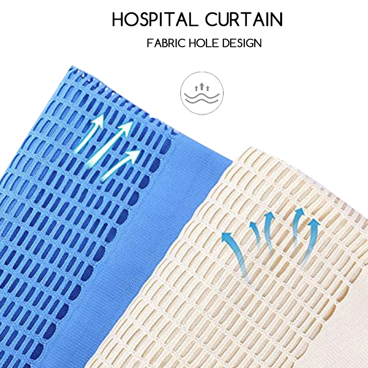Medical Cubicle Curtains with Dual Hardware Suspension & Integrated Mesh