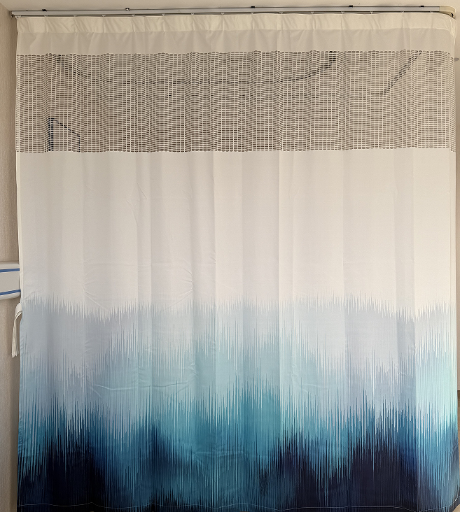 Blue Ombre Flame-Retardant Hospital Privacy Curtain